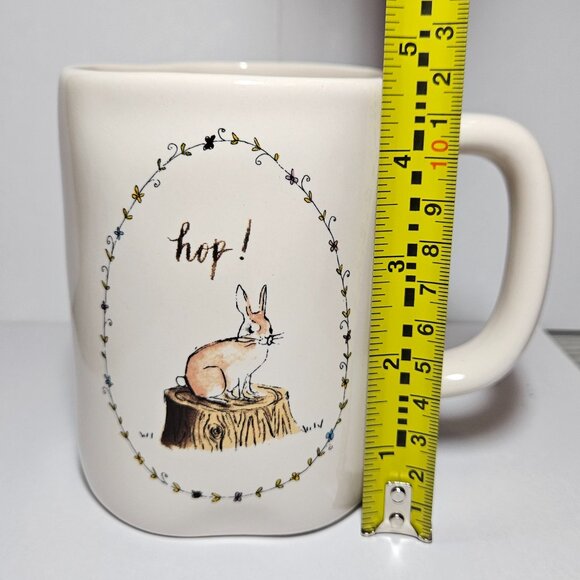 Rae Dunn Easter Mug With Bunny Rabbit  Hop Spring tree stump - Picture 8 of 9
